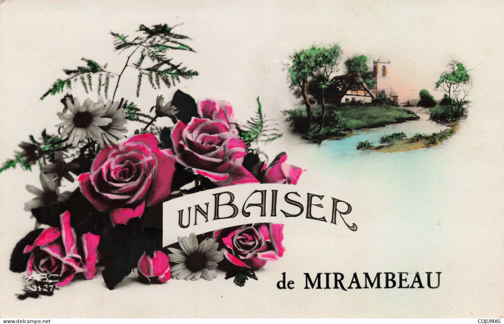 17 - MIRAMBEAU - S12079 - Un Baiser De Mirambeau - Eglise - Bouquet De Fleurs - L1 - Mirambeau