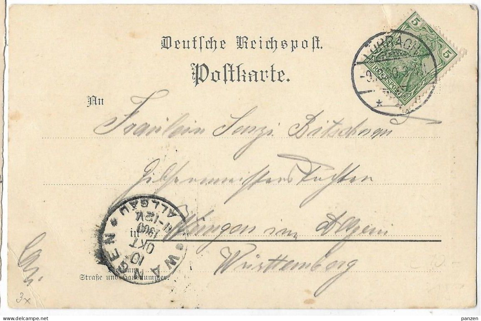 Germany 1900 Loerrach Litho Postcard Ge.24 - Loerrach