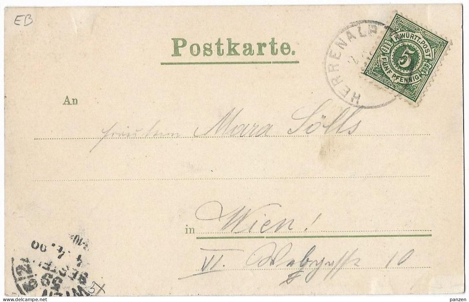 Germany 1899 Herrenalb Litho Postcard Ge.18 - Loerrach