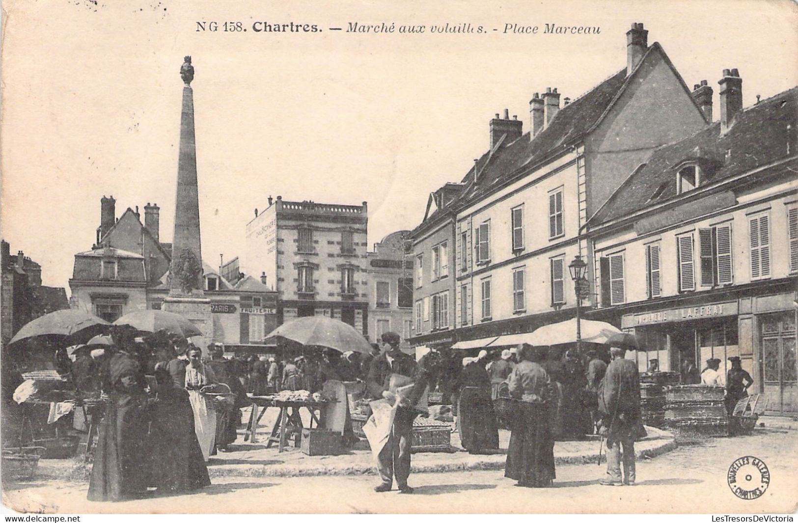 FRANCE - 28 - CHARTRES - Marché Aux Volailles - Place Marceau - Carte Postale Ancienne - Chartres