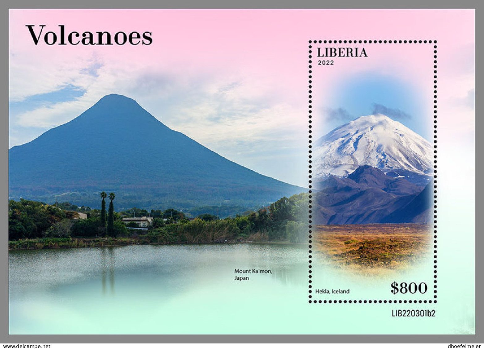 LIBERIA 2022 MNH Volcanoes Vulkane Volcans S/S II - OFFICIAL ISSUE - DHQ2312 - Volcans