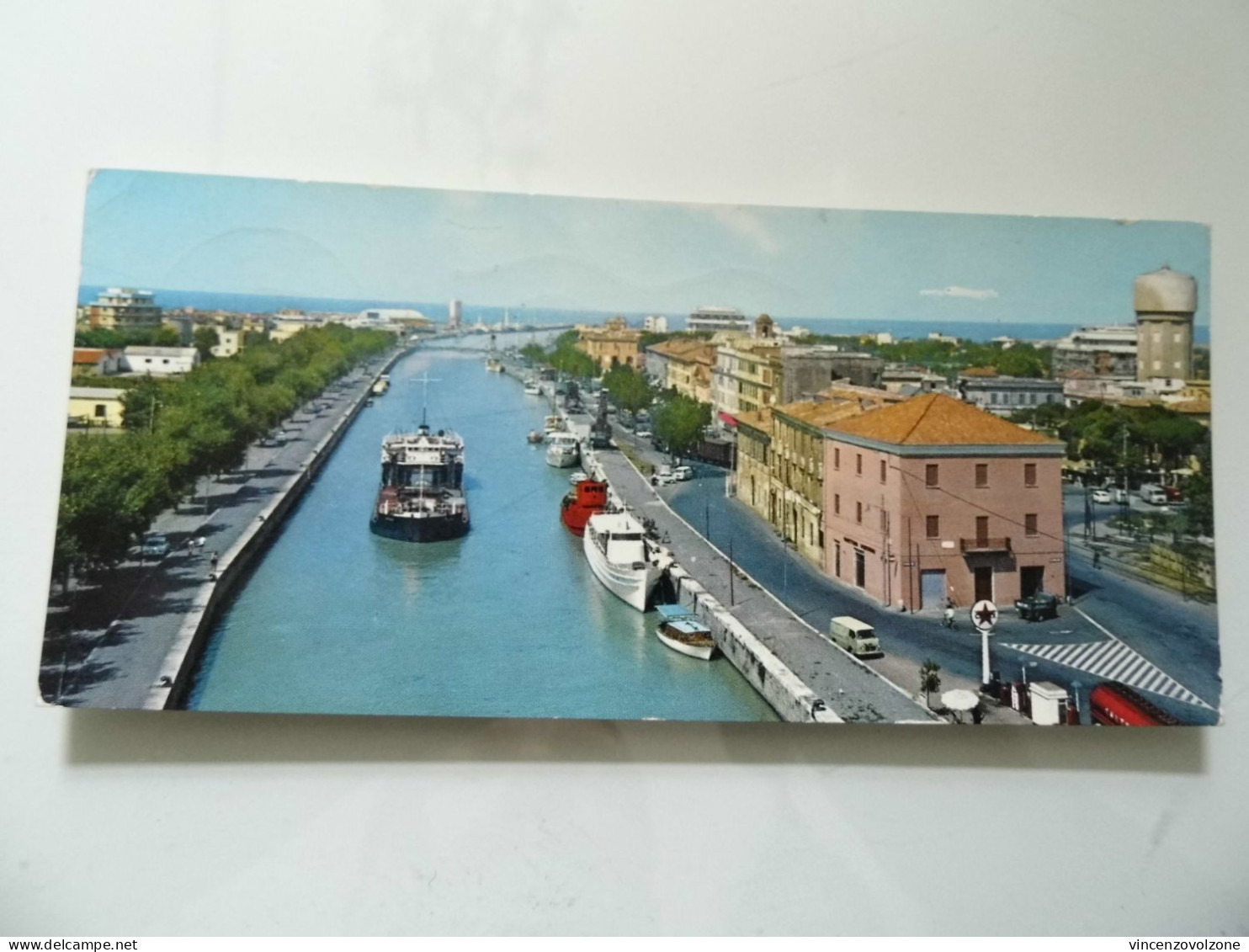 Cartolina  Viaggiata Panoramica Piccola "FIUMICINO Il Canale" 1972 - Fiumicino