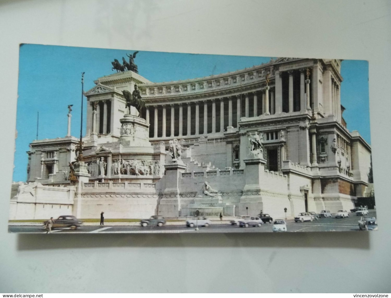 Cartolina  Viaggiata Panoramica Piccola "ROMA Monumento A Vittorio Emanuele II" 1965 - Altare Della Patria