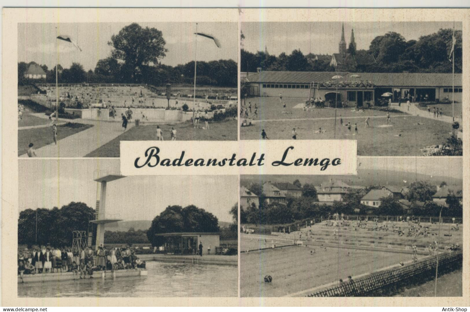 Badeanstalt Lemgo - 4 Ansichten - Von 1960 (59766) - Lemgo