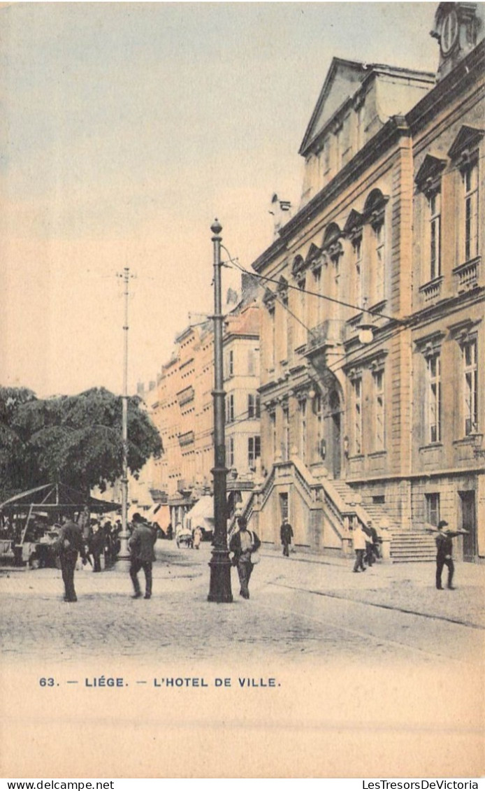 BELGIQUE - Liège - L'Hôtel De Ville - Animée - Carte Postale Ancienne - Liege