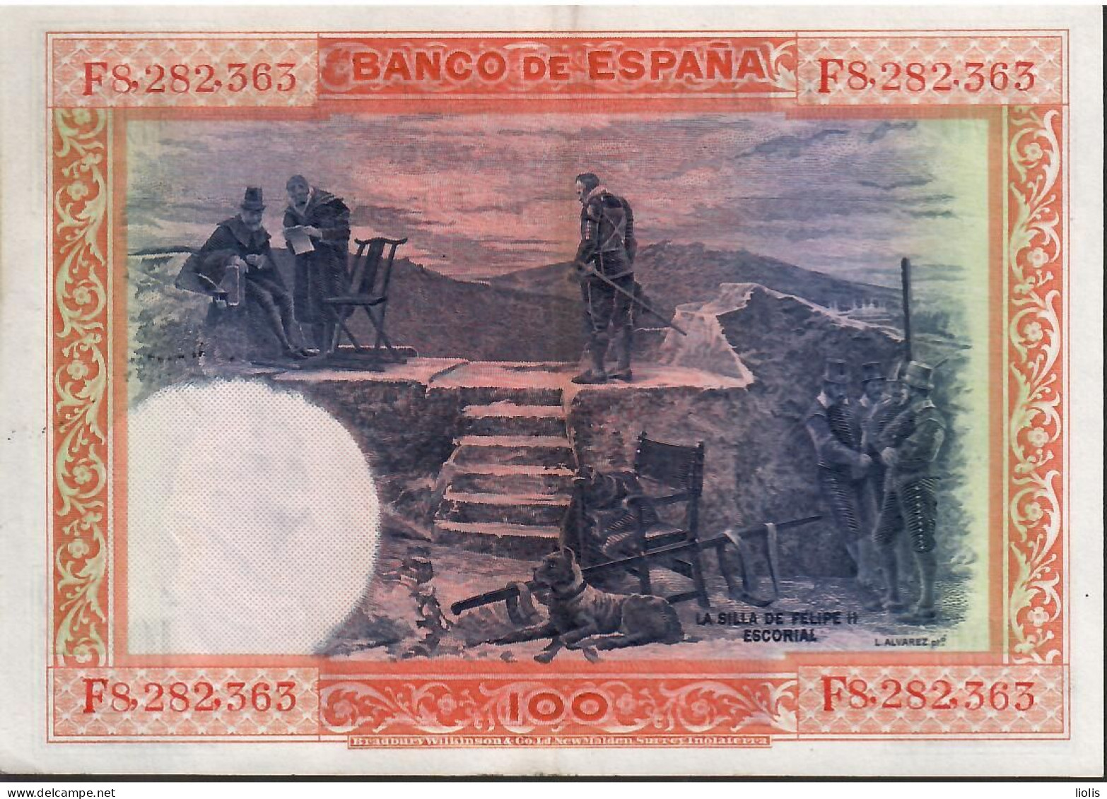 Spain    100 Pesetsa  1928 - 100 Peseten