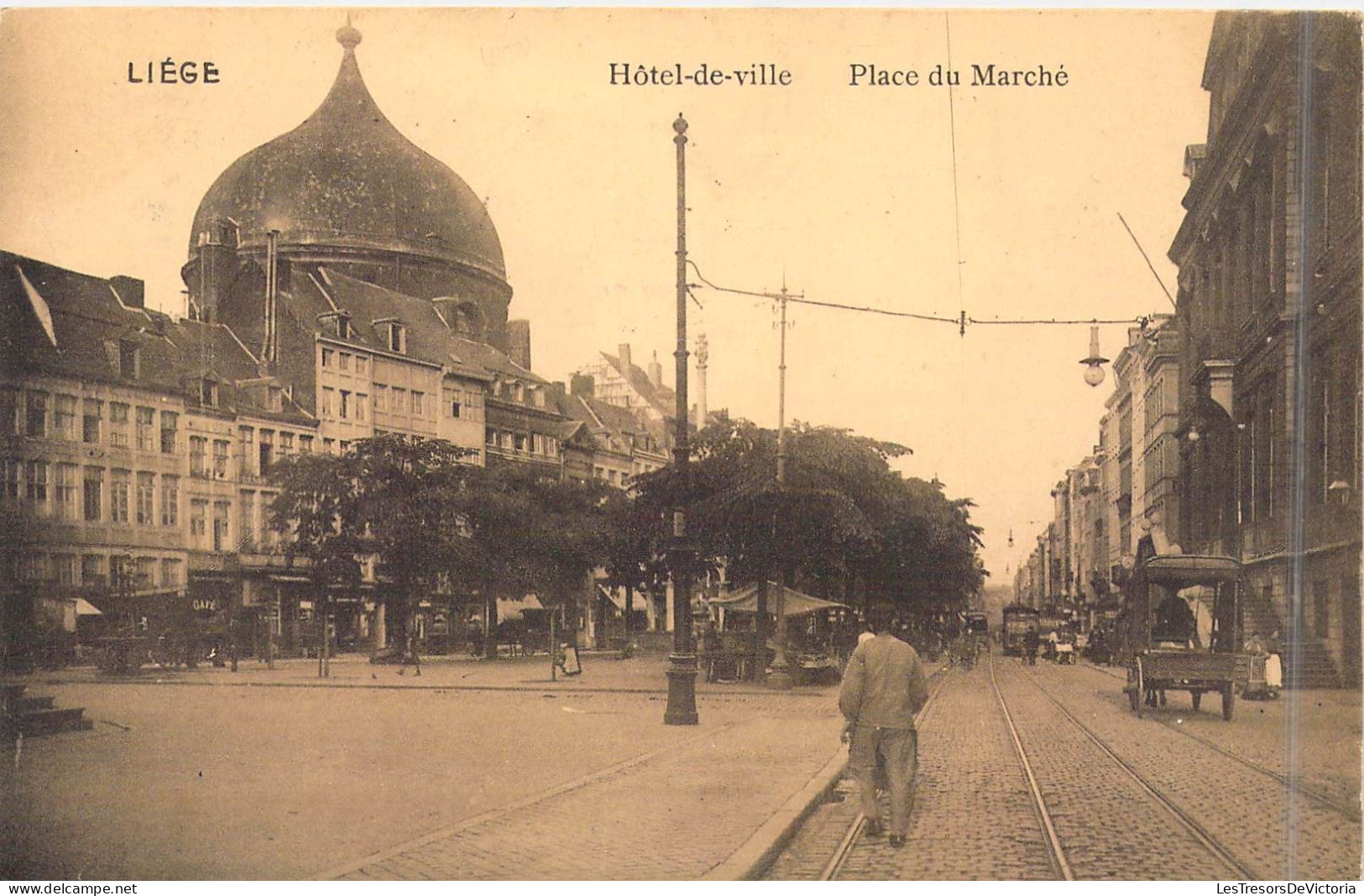 BELGIQUE - Liège - Hôtel De Ville - Place Du Marché - Carte Postale Ancienne - Liege