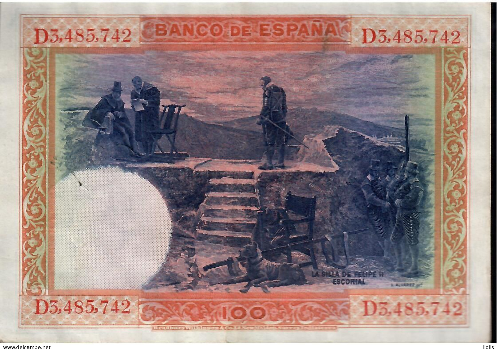 Spain    100 Pesetsa  1928 - 100 Pesetas