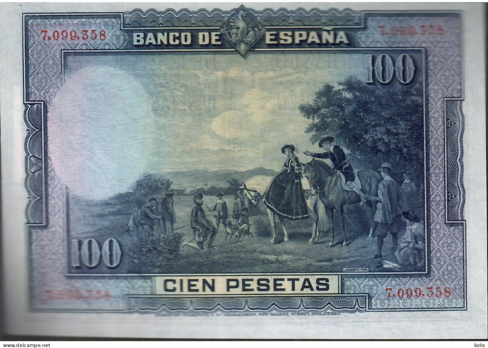 Spain    100 Pesetsa  1928  Unc - 100 Pesetas