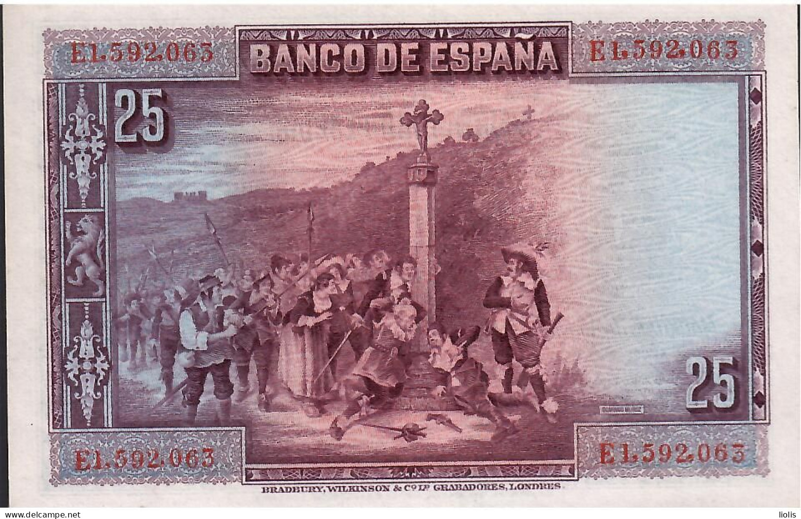 Spain    25 Pesetsa  1928  AUNC - 1-2-5-25 Pesetas