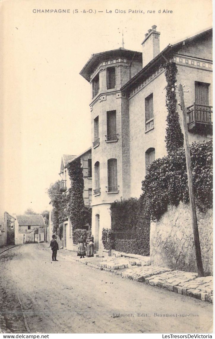 FRANCE - 95 - Champagne - Les Clos Patrix , Rue D'Aire - Carte Postale Ancienne - Champagne Sur Oise