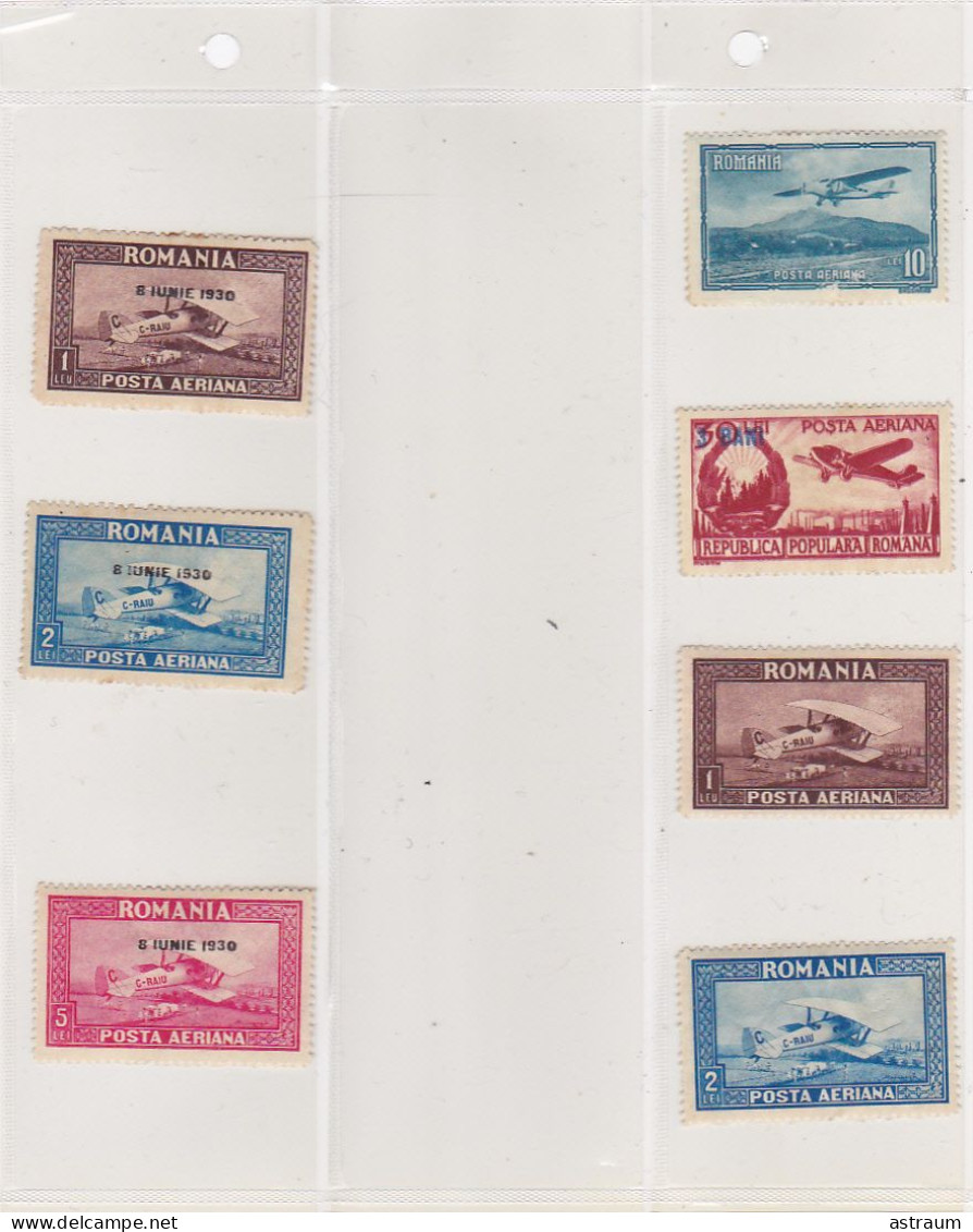 Lot 7 Timbres Neuf * - Romamia Posta Aeriana - Unused Stamps