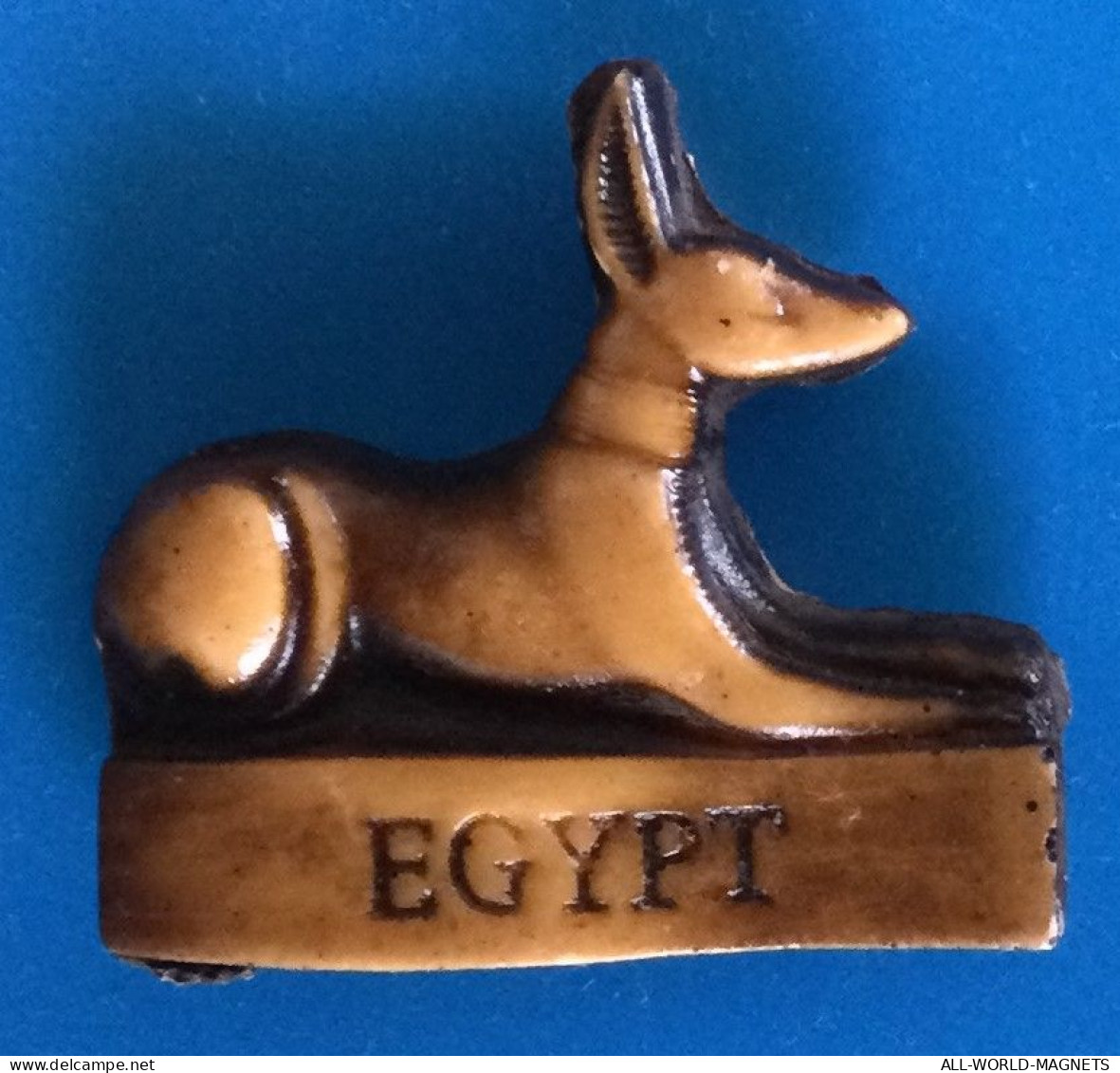 Animal Dog Shaped Ancient Egypt  Souvenir Fridge Magnet, From Egypt - Tierwelt & Fauna