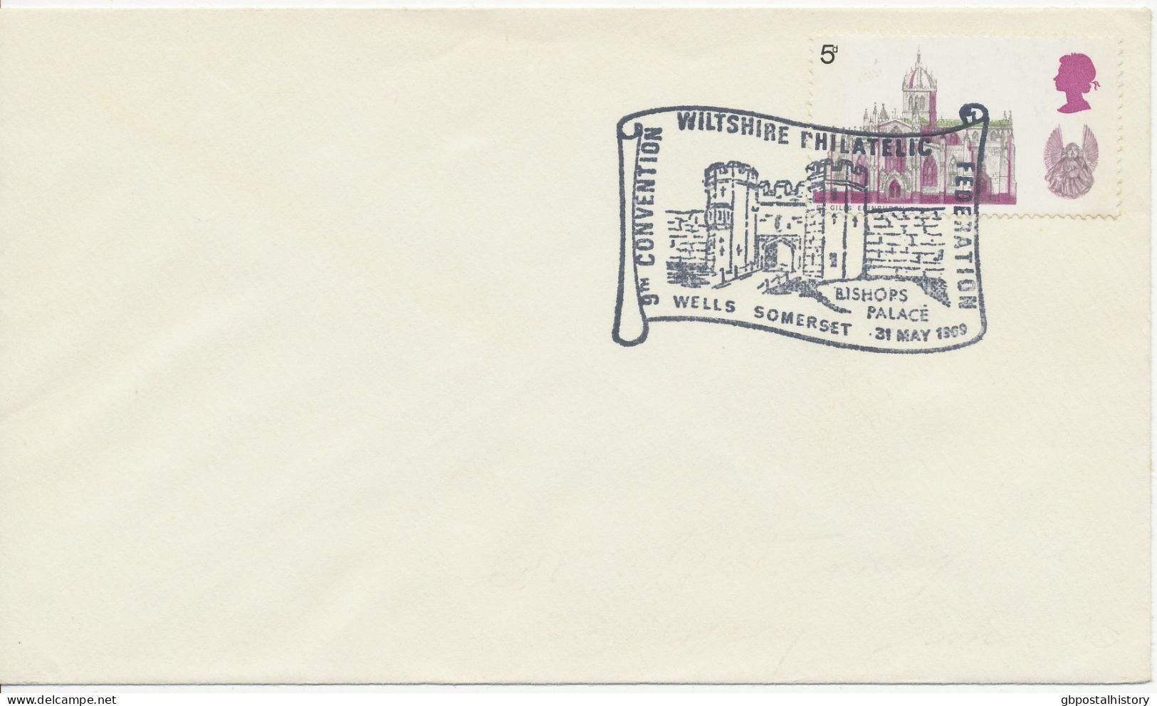 GB 1969 9th Convention Wiltshite Philatelic Federation Wells On Very Fine Cover - Covers & Documents