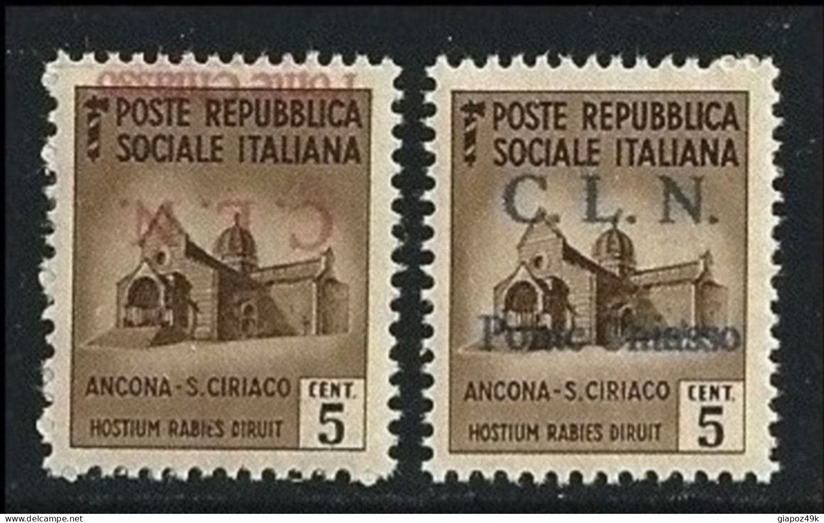 ● Italia C.L.N. 1945 ֎ PONTE CHIASSO ֎ N. ? **  Varietà = NON Certificati ● Cat. € ● Lotto N. 1585 A ● - Comité De Libération Nationale (CLN)