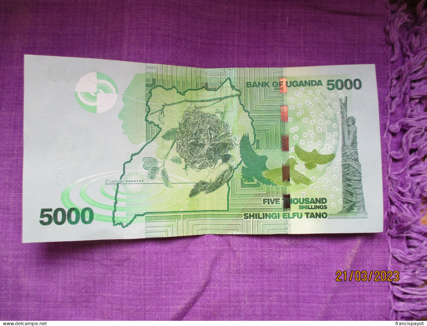 Tanzania: 5000 Shilling 2015 - Oeganda