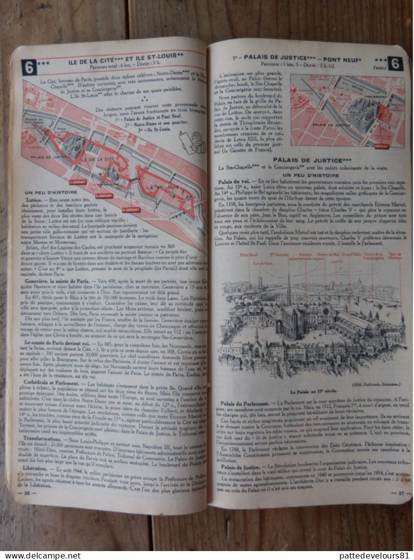 GUIDE De PARIS 1946 Edité Par MICHELIN Guide Vert - Autres Plans