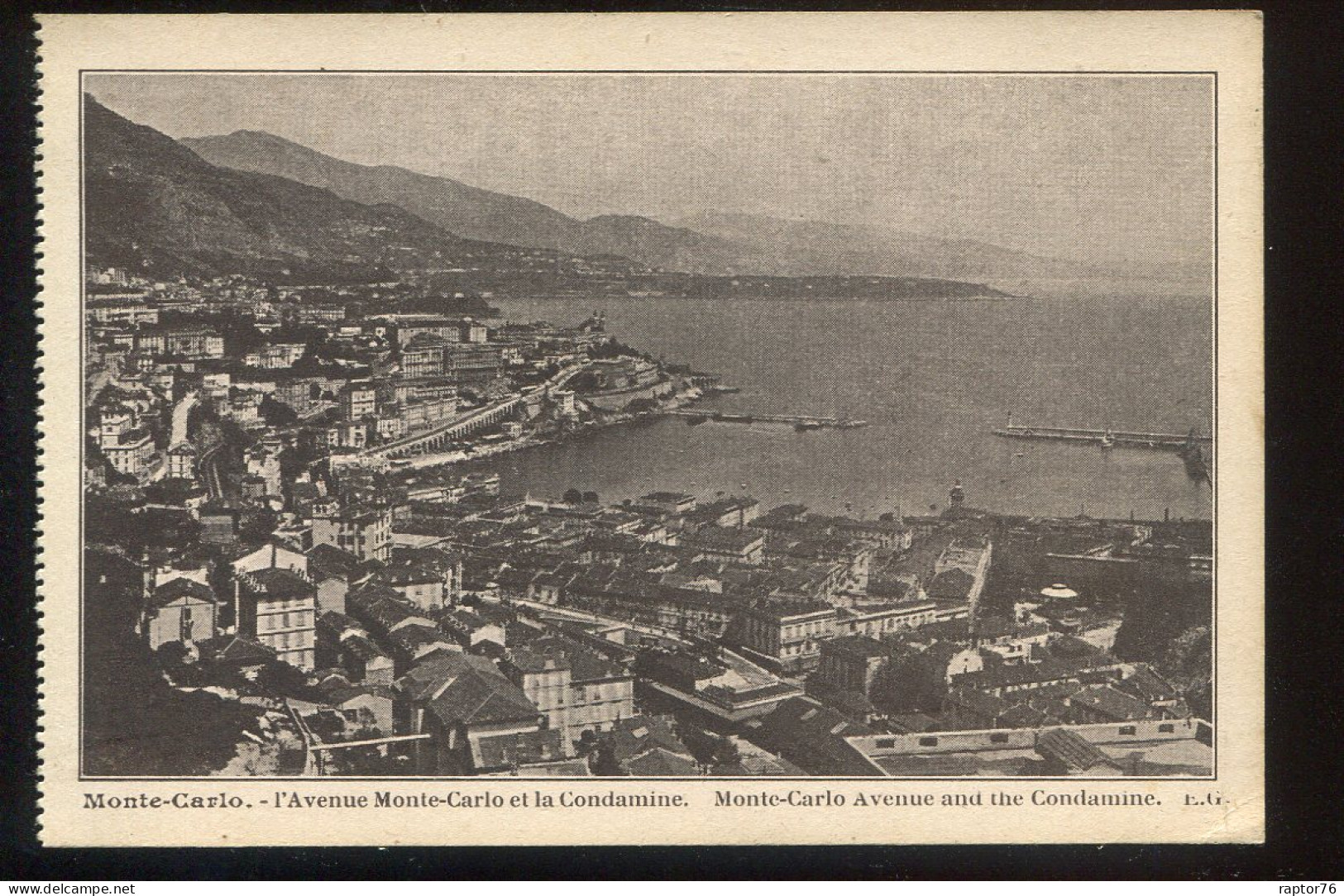 CPA Non écrite Monaco MONTE CARLO L'Avenue Monte-Carlo Et La Condamine ( Issue De Carnet ) - La Condamine