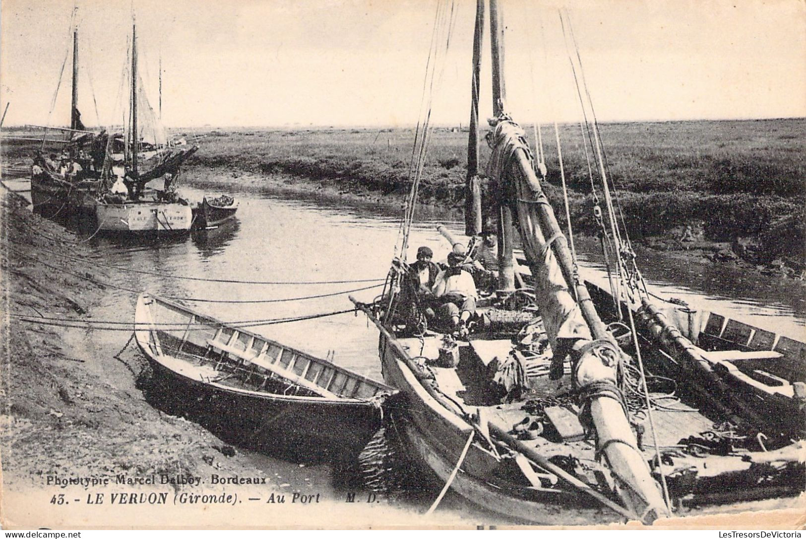 BATEAUX - Pêche - Le Verdon - Au Port - Carte Postale Ancienne - Pêche