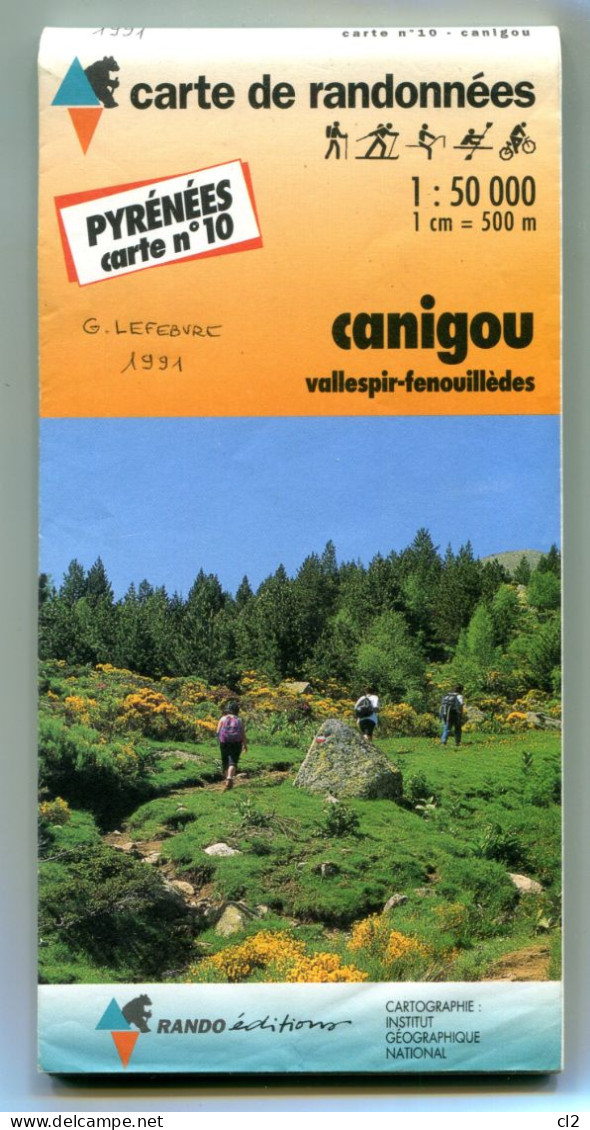 IGN - Carte De Randonnées - 1:50000 - Pyrénées Carte N°10 - Canigou - 1991 - édition 4 - Cartes Topographiques