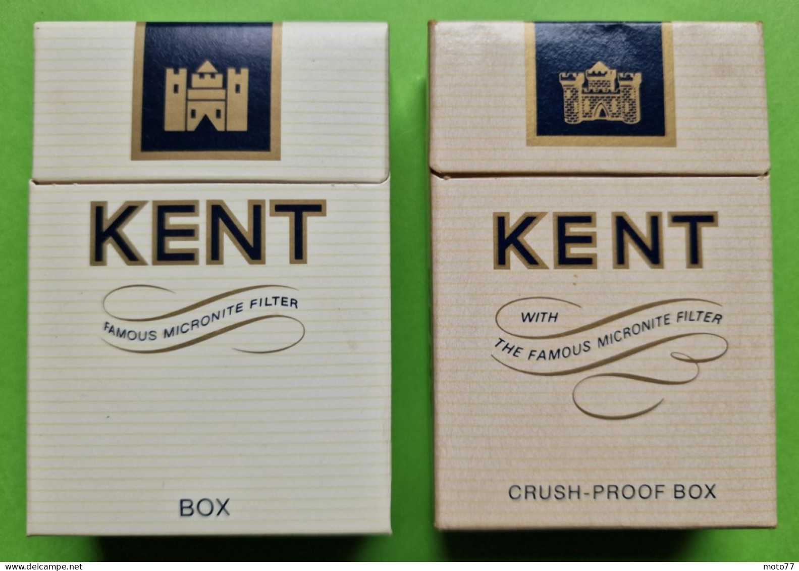 Lot 2 Anciens PAQUETS De CIGARETTES Vide - KENT - Vers 1980 - Estuches Para Cigarrillos (vacios)