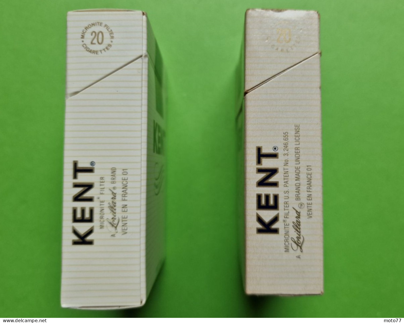 Lot 2 Anciens PAQUETS De CIGARETTES Vide - KENT - Vers 1980 - Sigarettenkokers (leeg)