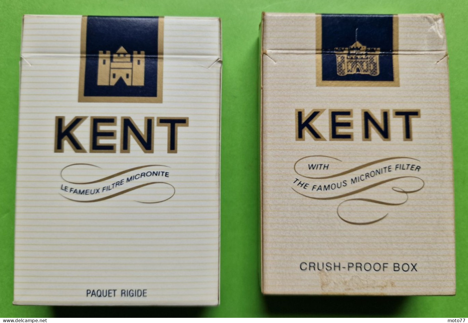 Lot 2 Anciens PAQUETS De CIGARETTES Vide - KENT - Vers 1980 - Estuches Para Cigarrillos (vacios)