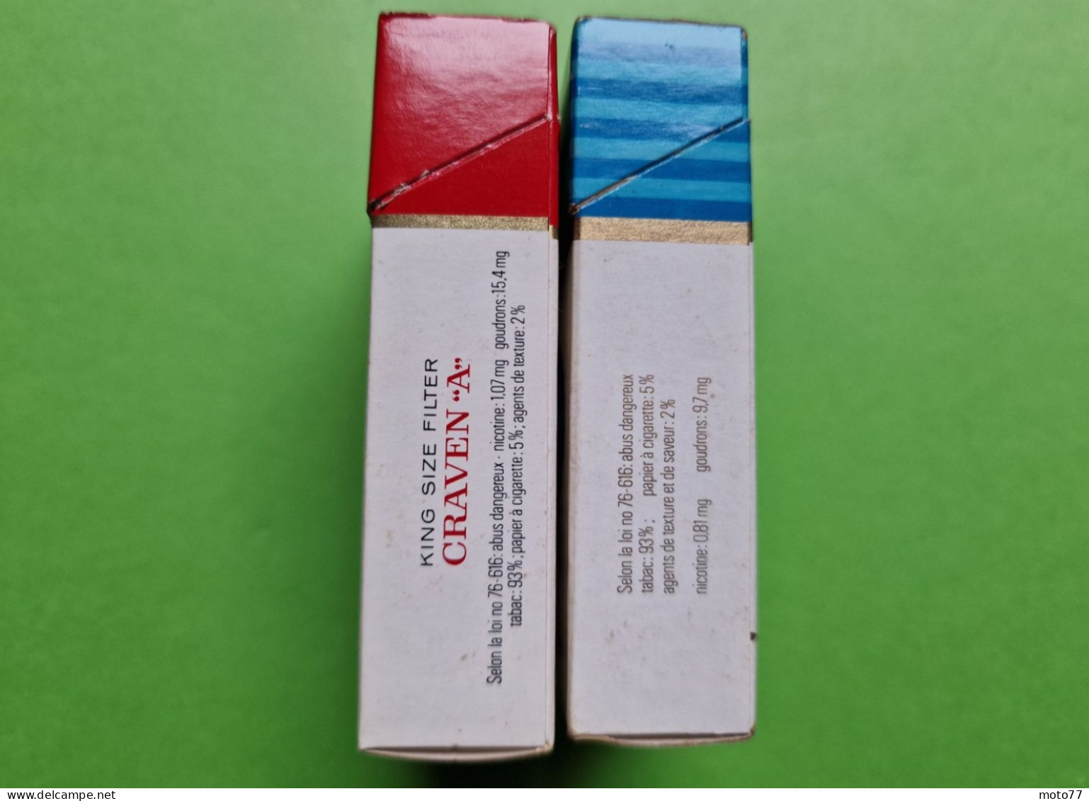 Lot 2 Anciens PAQUETS De CIGARETTES Vide - CRAVEN "A" - Vers 1980 - Sigarettenkokers (leeg)