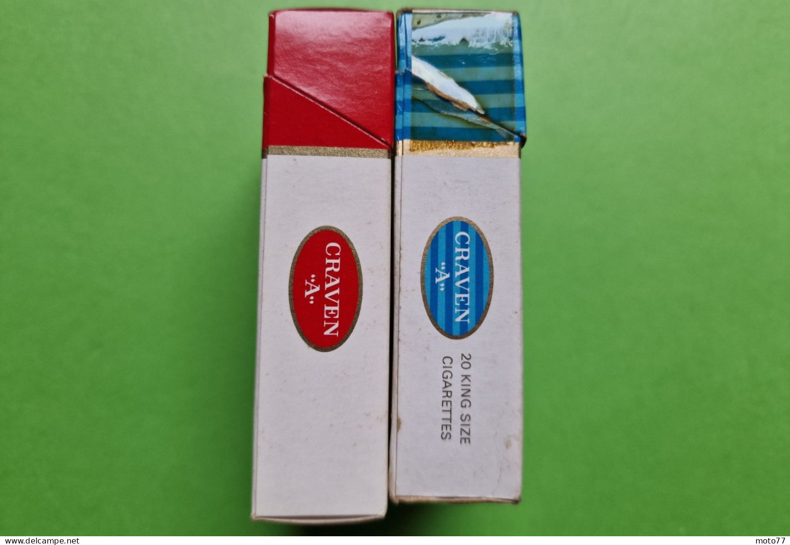 Lot 2 Anciens PAQUETS De CIGARETTES Vide - CRAVEN "A" - Vers 1980 - Etuis à Cigarettes Vides