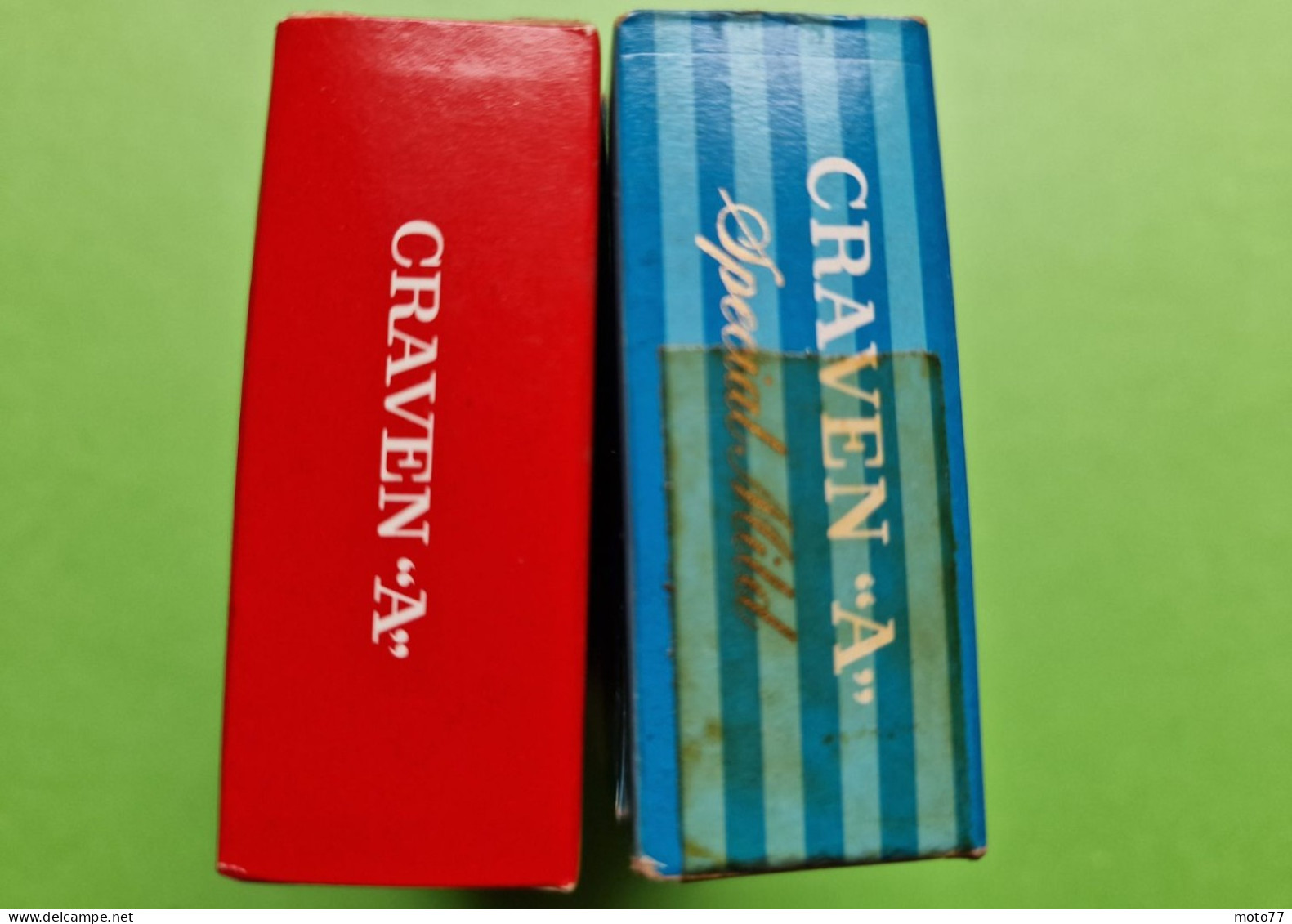 Lot 2 Anciens PAQUETS De CIGARETTES Vide - CRAVEN "A" - Vers 1980 - Etuis à Cigarettes Vides