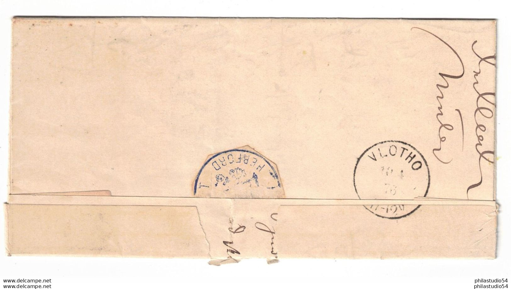 1876, HUFEISENSTEMPEL HERFORD Auf Brief Mit 10 Pfge. - Machines à Affranchir (EMA)