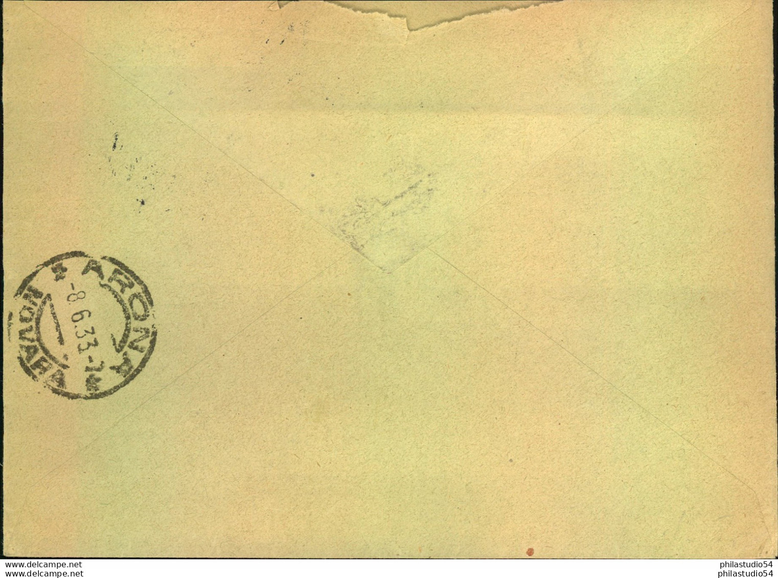1933, 25 Pfg. Fridericus Als EF Auf Auslandsbrief Ab HOF (SAALE) Nach Italien. - Lettres & Documents