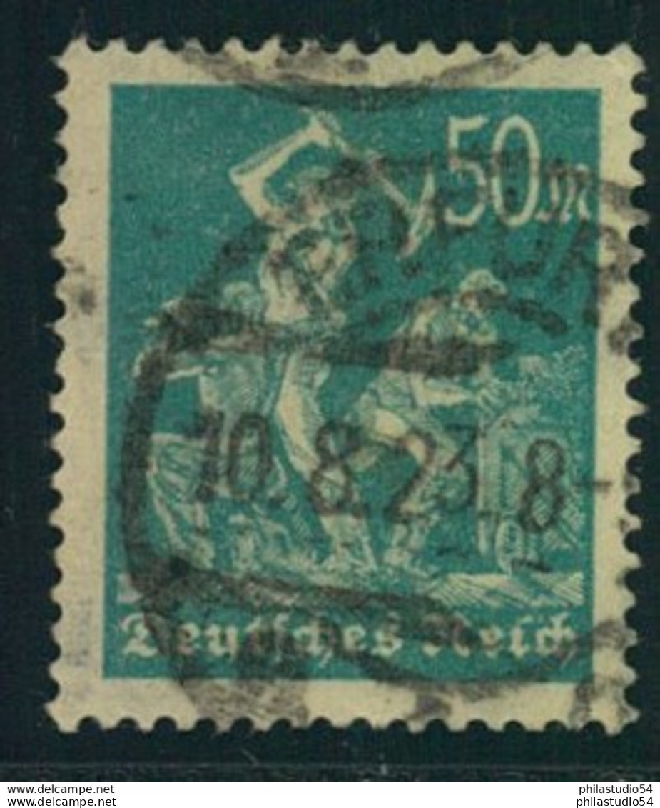 50 M. Arbeiter, Bedarfsgestempelt, Sign. Infla, Gepr. Oechsner, KW 150,— - Used Stamps