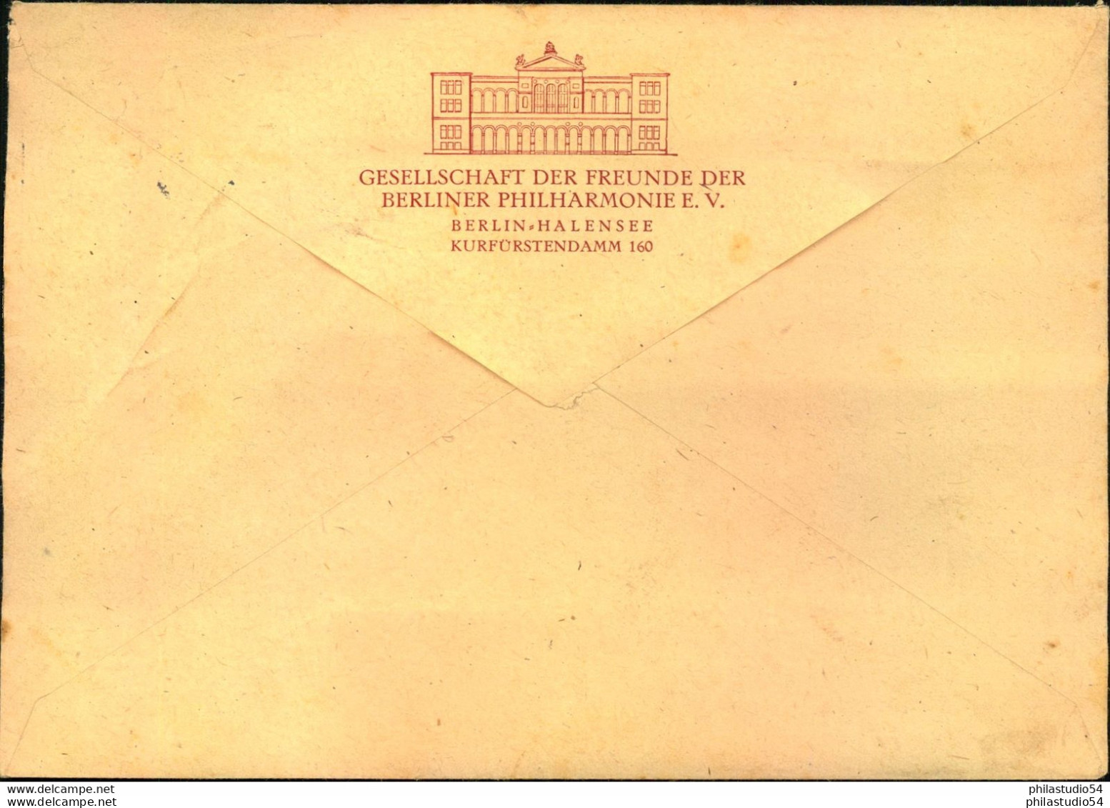 1950, 10 Pf. Philharmonie Als EF Auf Ortsbrief Ab BERLIN -CHARLOTTENBURG. - Lettres & Documents