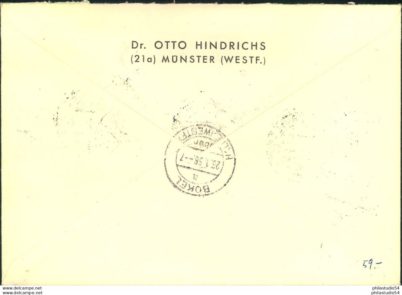 1955, Einschreiben Ab MÜNSTER Mit 40 Pfg. Wohlfahrt - Briefe U. Dokumente