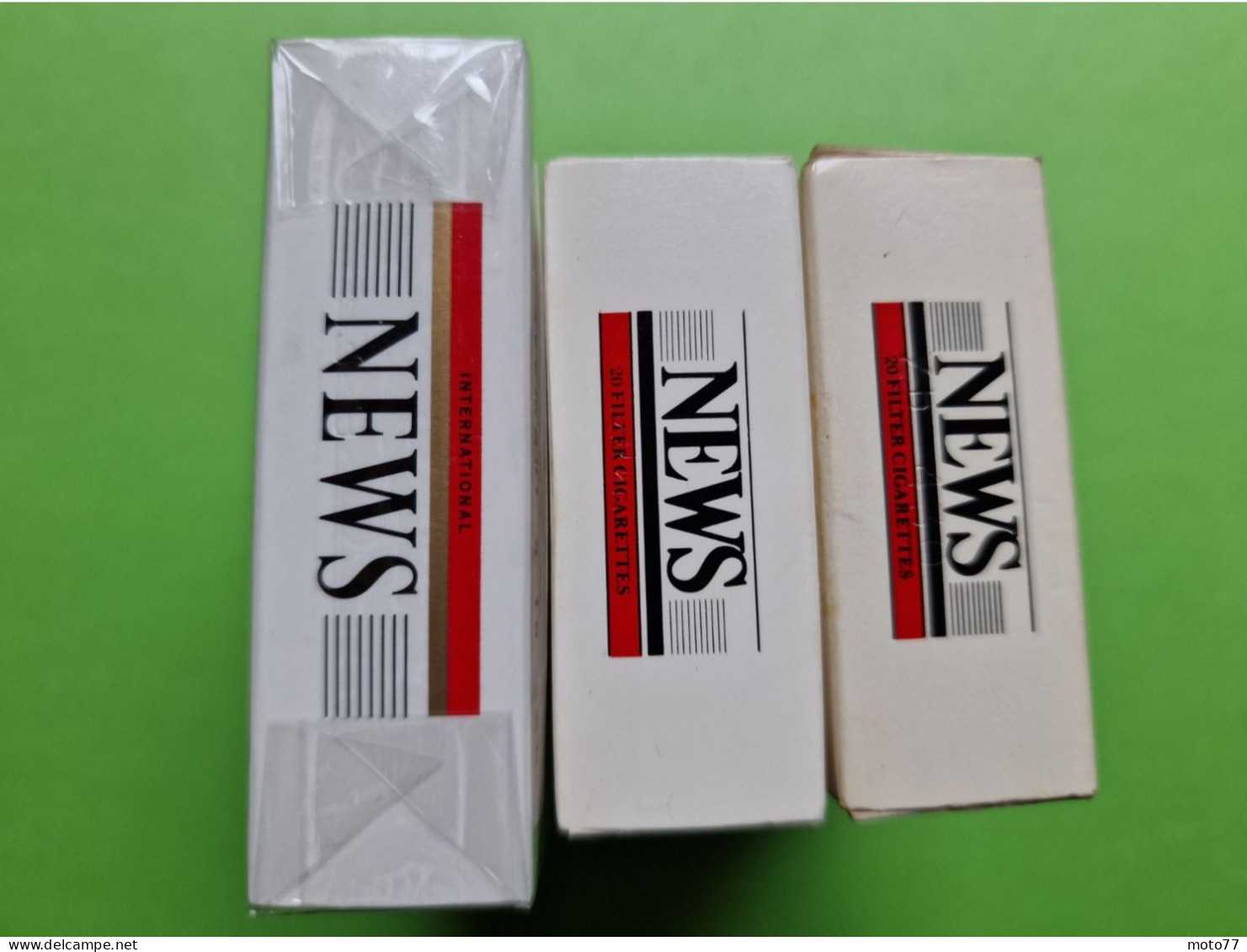 Lot 3 Anciens PAQUETS De CIGARETTES Vide - NEWS - Vers 1980 - Etuis à Cigarettes Vides