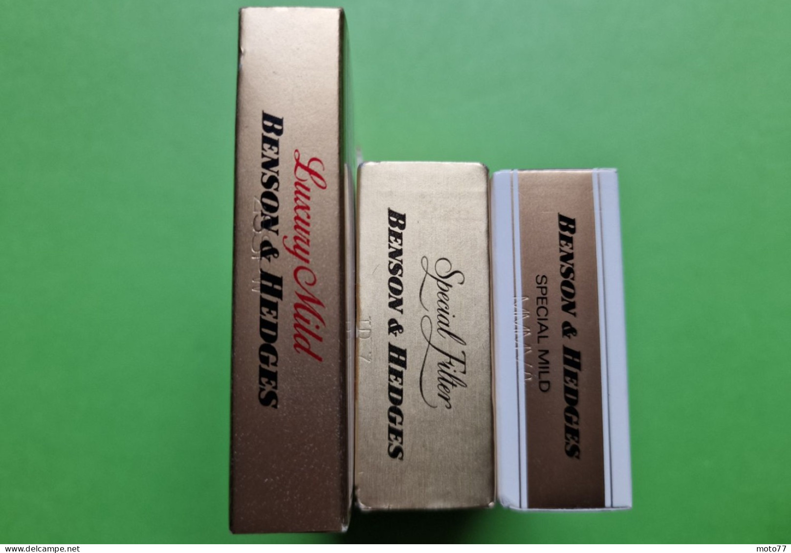 Lot 3 Anciens PAQUETS De CIGARETTES Vide - BENSON & HEDGES - Vers 1980 - Estuches Para Cigarrillos (vacios)