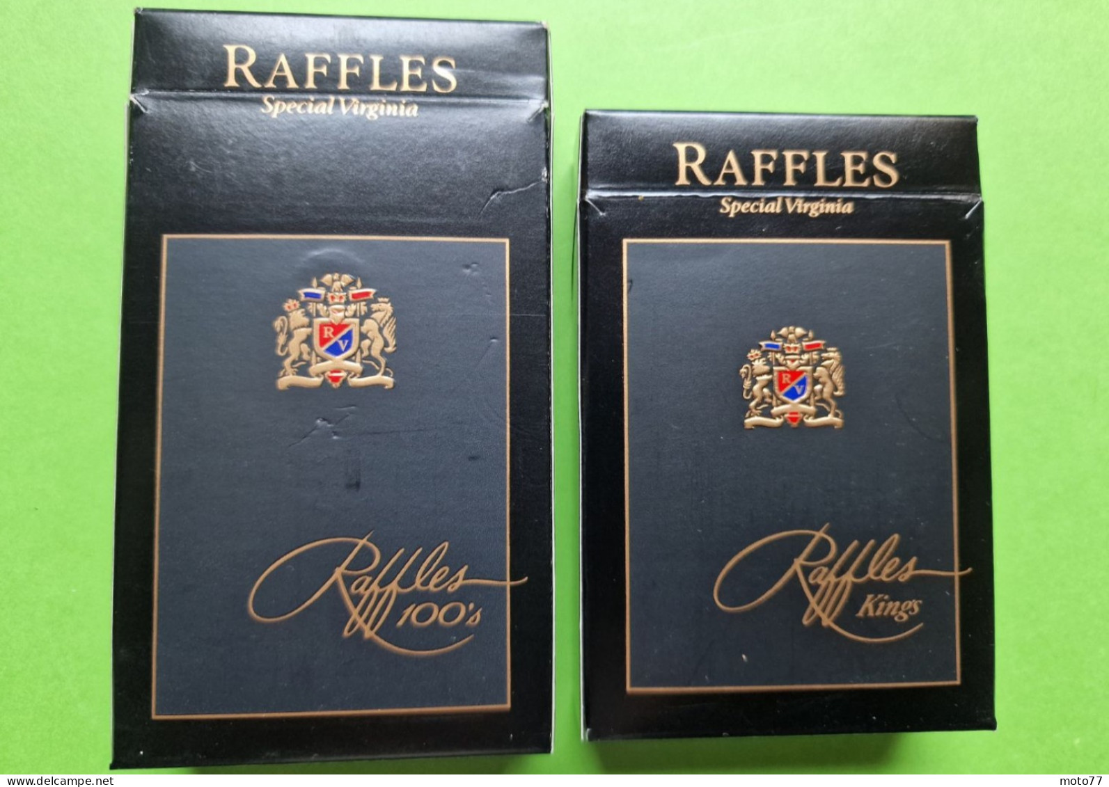 Lot 2 Anciens PAQUETS De CIGARETTES Vide - RAFFLES - Vers 1980 - Etuis à Cigarettes Vides