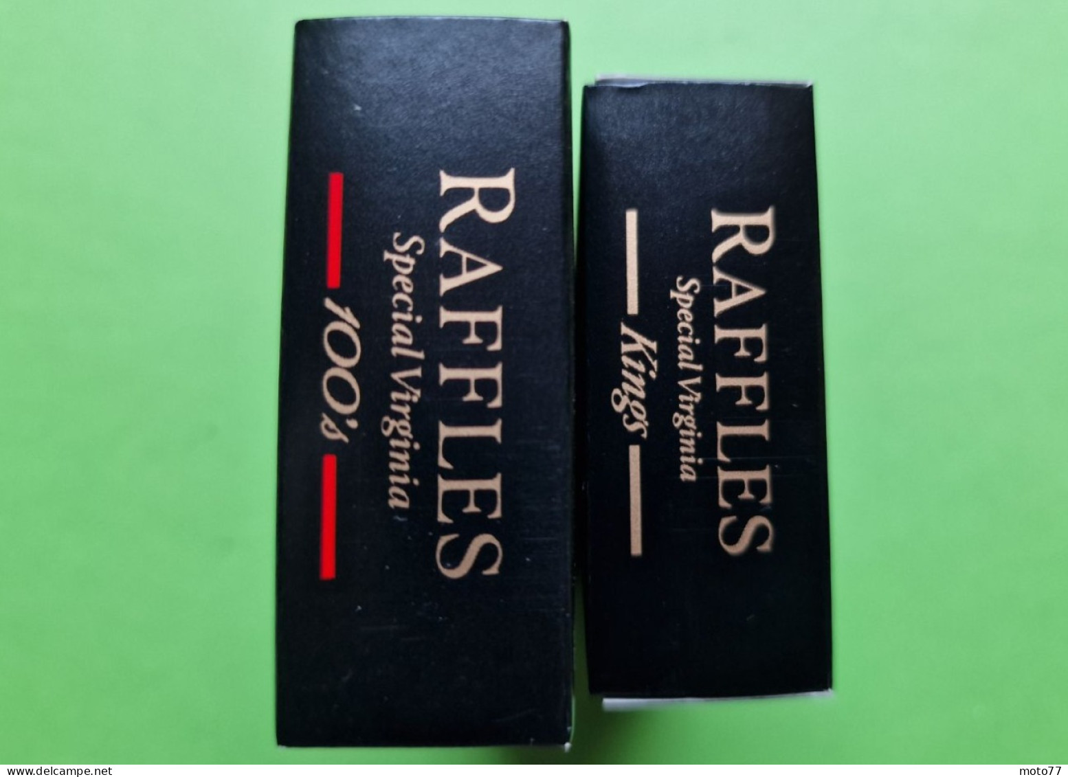 Lot 2 Anciens PAQUETS De CIGARETTES Vide - RAFFLES - Vers 1980 - Etuis à Cigarettes Vides