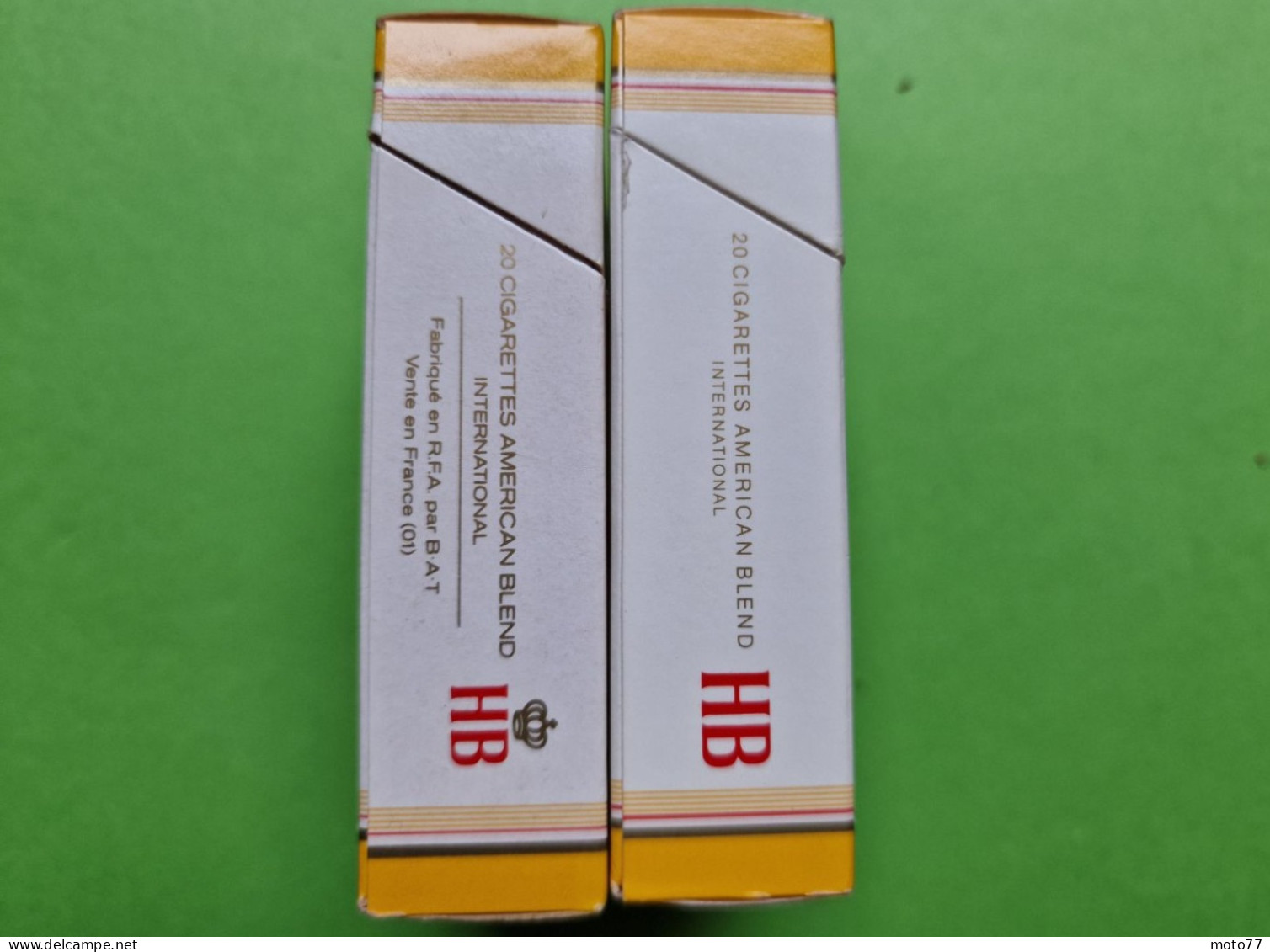 Lot 2 Anciens PAQUETS De CIGARETTES Vide - HB - Vers 1980 - Empty Cigarettes Boxes