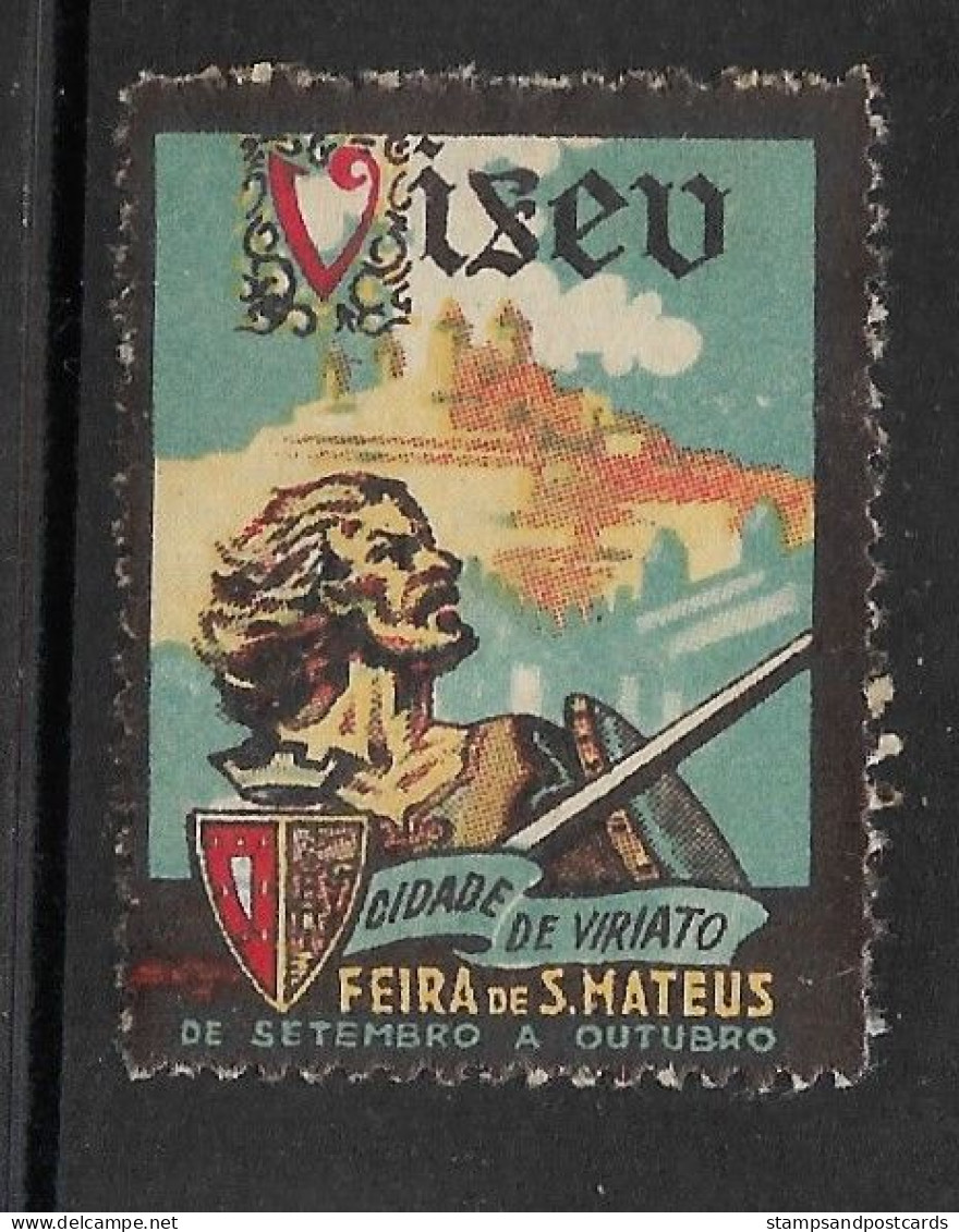 Portugal Vignette Touristique Viseu Feira De São Mateus Ville De Viriato Foire Fair Cinderella - Local Post Stamps