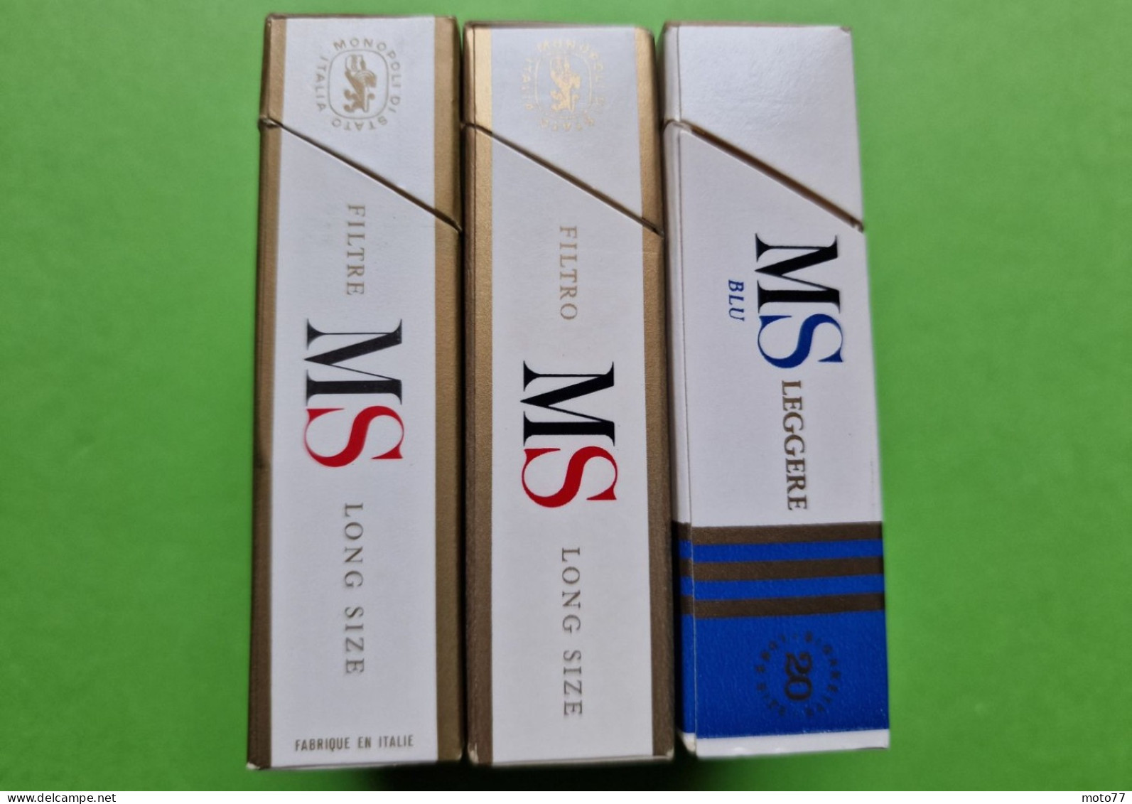 Lot 3 Anciens PAQUETS De CIGARETTES Vide - MS - Vers 1980 - Empty Cigarettes Boxes