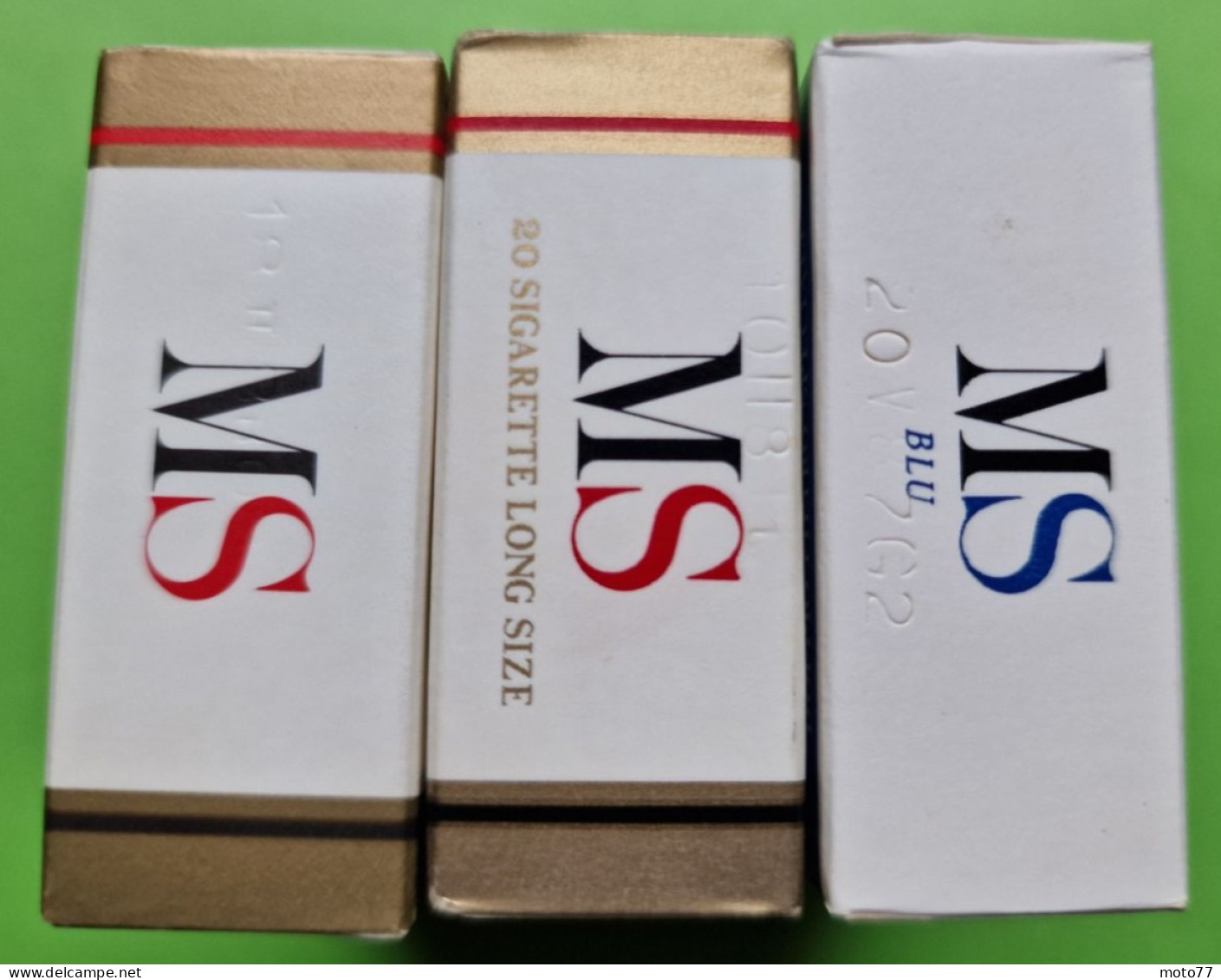 Lot 3 Anciens PAQUETS De CIGARETTES Vide - MS - Vers 1980 - Etuis à Cigarettes Vides