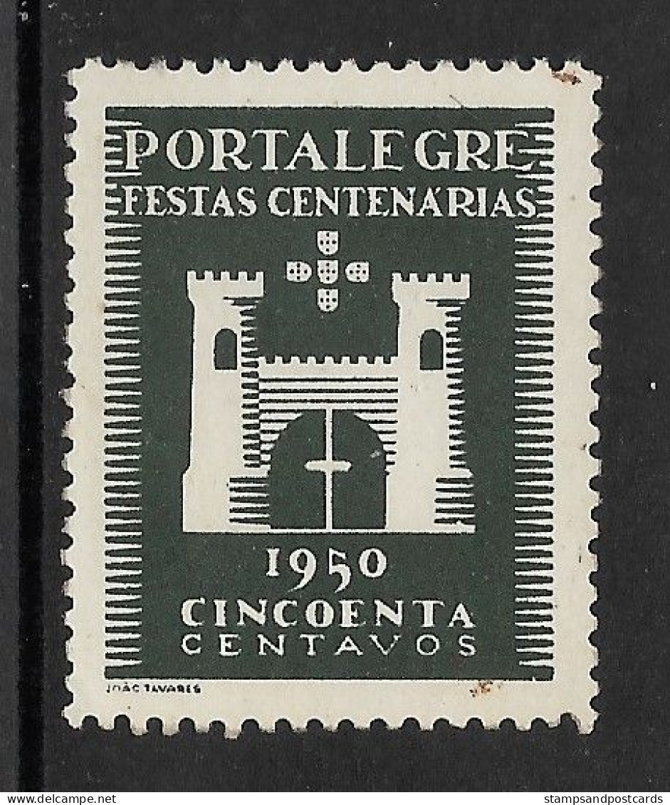 Portugal Vignette Touristique Portalegre Alentejo Festas Centenárias 1950 Fêtes Centenaires Centenary Parties Cinderella - Emissions Locales