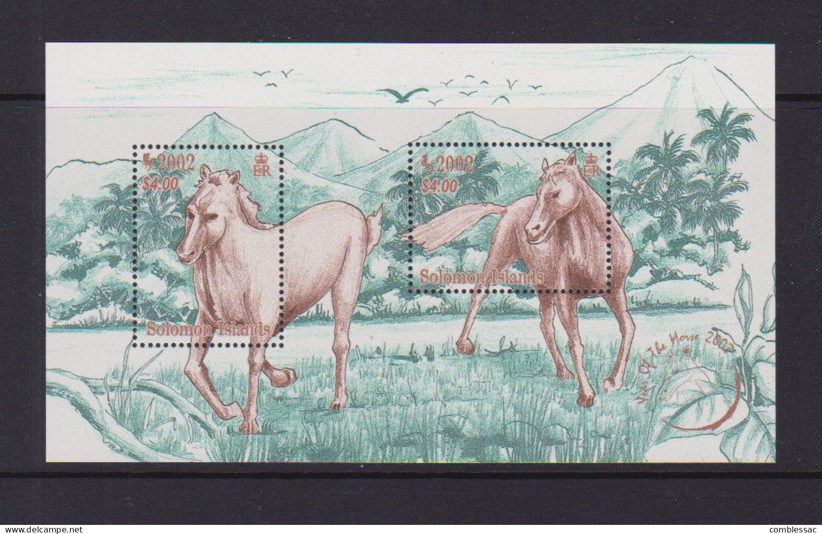 SOLOMON  ISLANDS    2002    Year  Of  The  Horse    Sheetlet    MNH - Solomon Islands (1978-...)