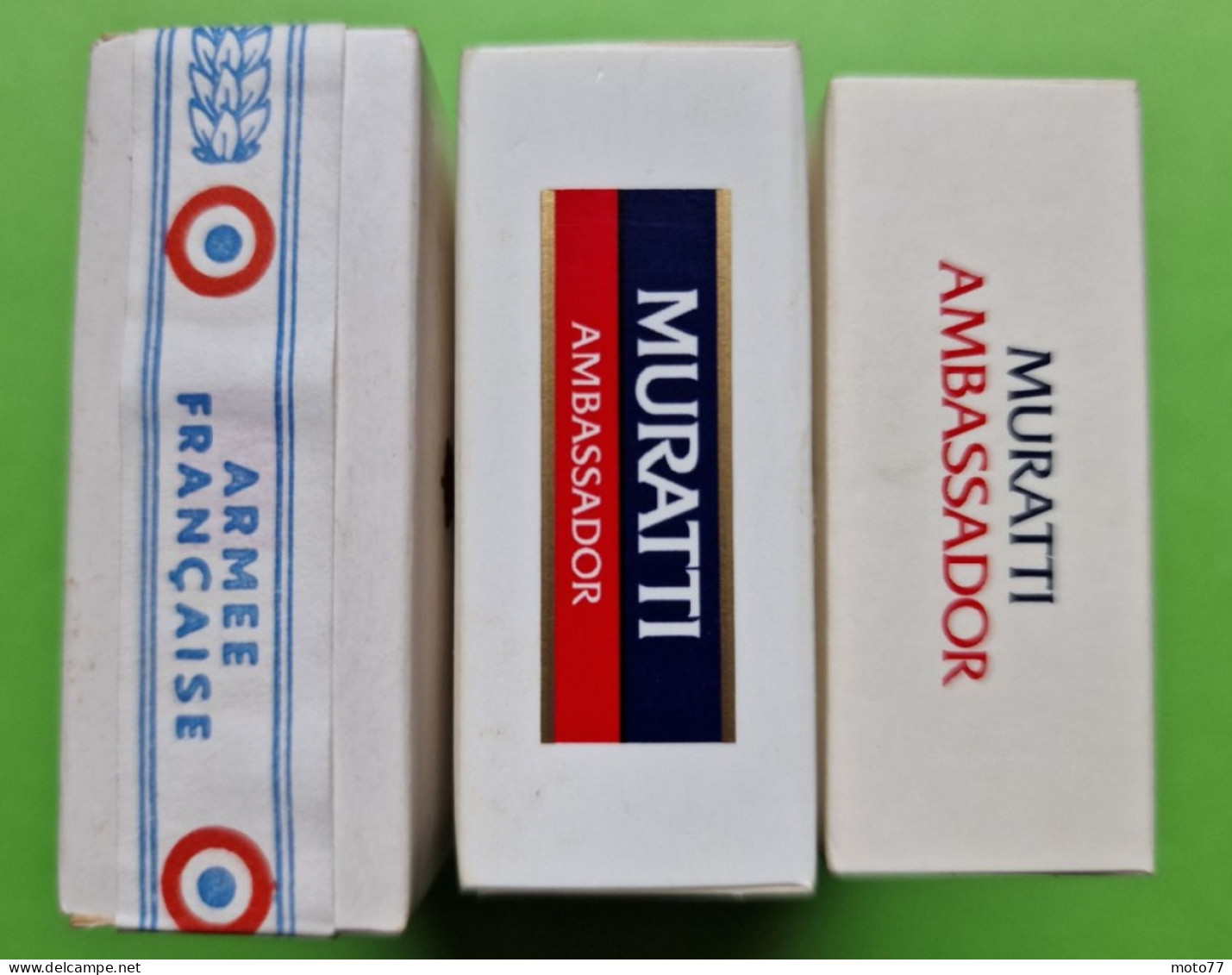 Lot 3 Anciens PAQUETS De CIGARETTES Vide - MURATTI - Un Paquet De L'armée Française - Vers 1980 - Estuches Para Cigarrillos (vacios)