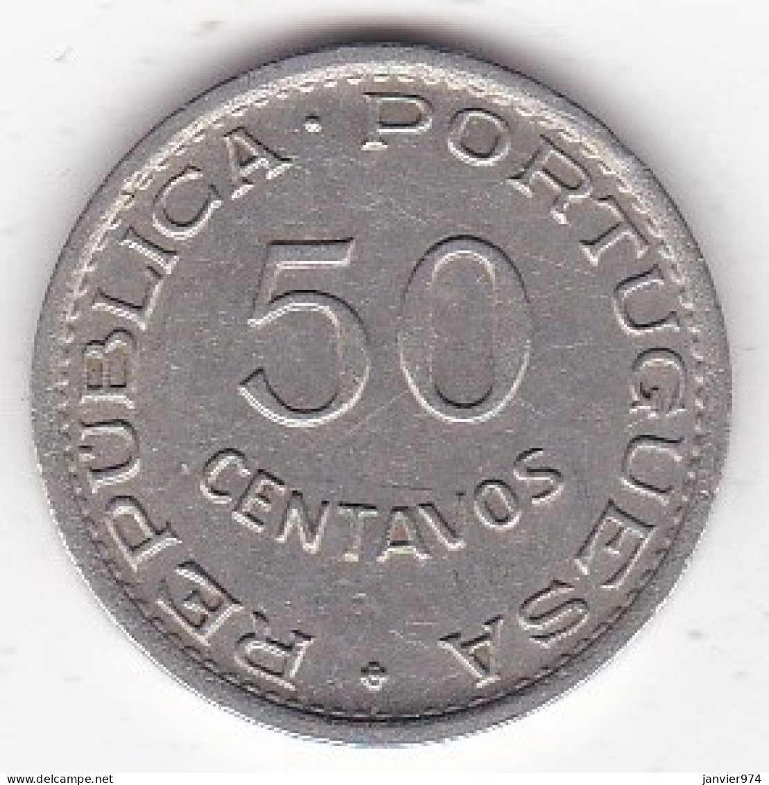 Colonie Portugaise, Angola, 50 Centavos 1950, En Nickel Brass. KM# 72 - Angola