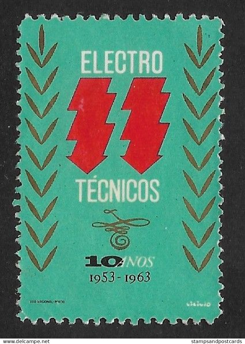 Portugal Vignette Publicitaire Electro Técnicos 1963 Electricité Electricity Cinderella - Ortsausgaben