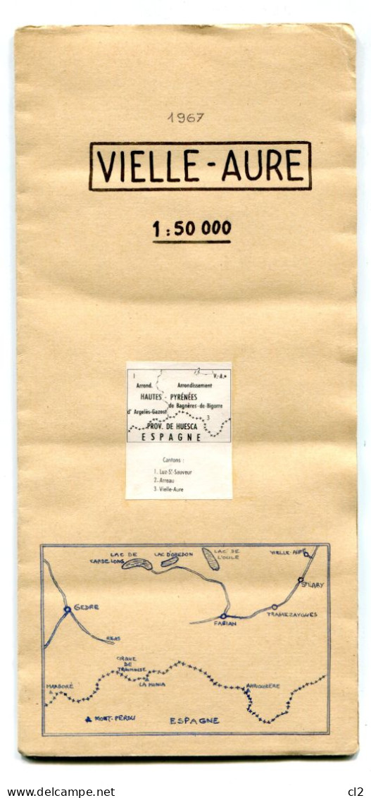 IGN - Carte Topographique - 1:50000 - Vielle-Aure - 1967 (couverture Maison) - Cartes Topographiques