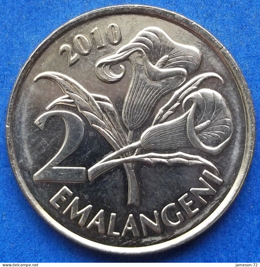 SWAZILAND - 2 Emalangeni 2010 "lilies" KM# 46 King Msawati III (1986) - Edelweiss Coins - Swaziland